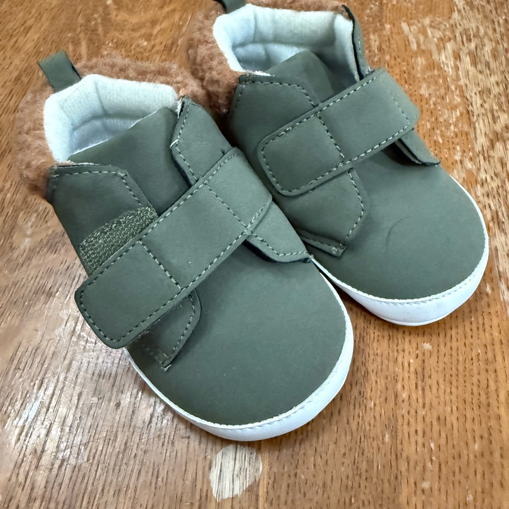 Carter's Olive Baby Shoes with Velcro